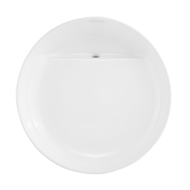 Beau 16.5" Glossy White Ceramic Round Vessel Sink