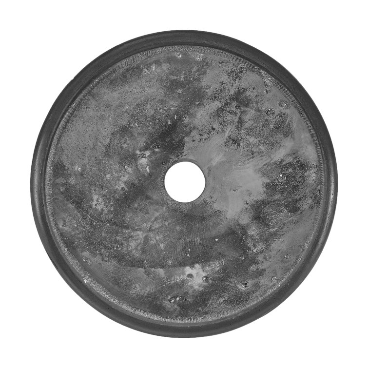 Lisse 14.5" Round Dark Gray Concrete Vessel Sink