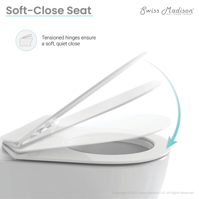 Ivy II Glossy White Ceramic Wall-Hung Elongated Toilet Bowl