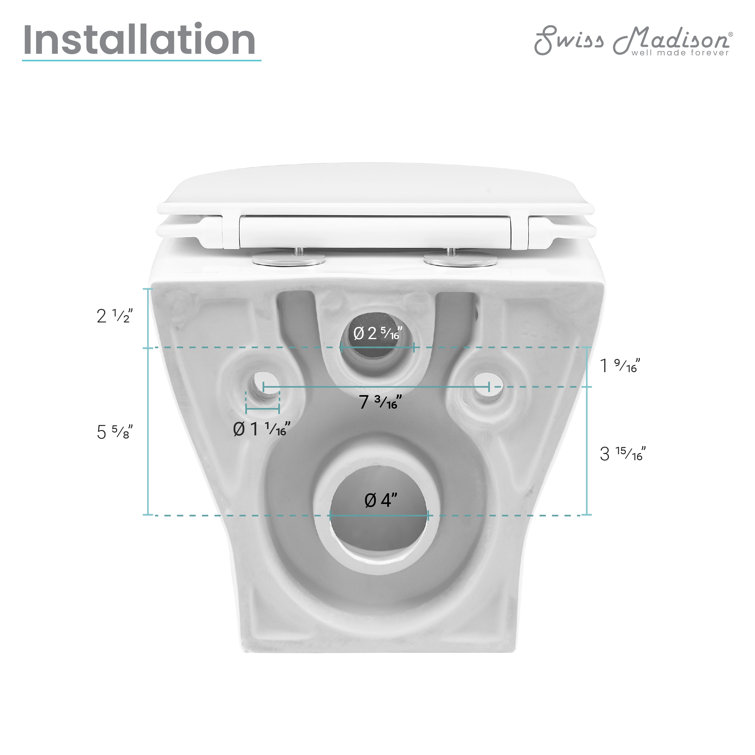 Ivy II Glossy White Ceramic Wall-Hung Elongated Toilet Bowl