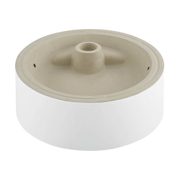 Beau 16.5" Glossy White Ceramic Round Vessel Sink