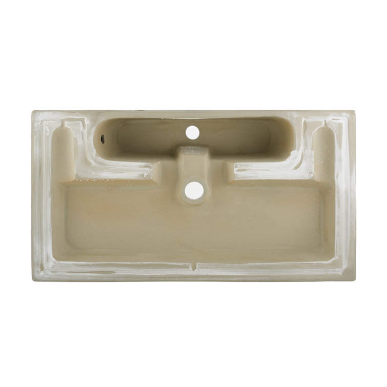 Static White Marble Ceramic Wall-Mount Sink