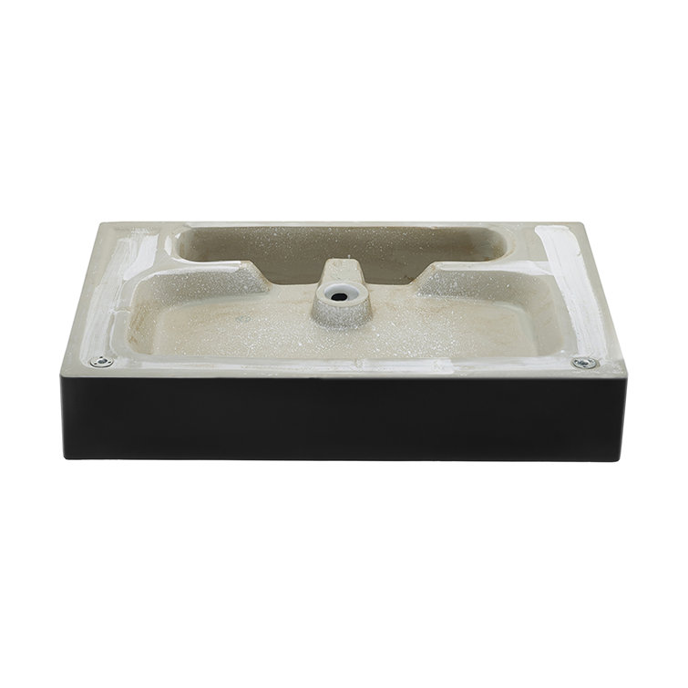 Claire 24" Matte Black Ceramic Wall-Mount Bathroom Sink