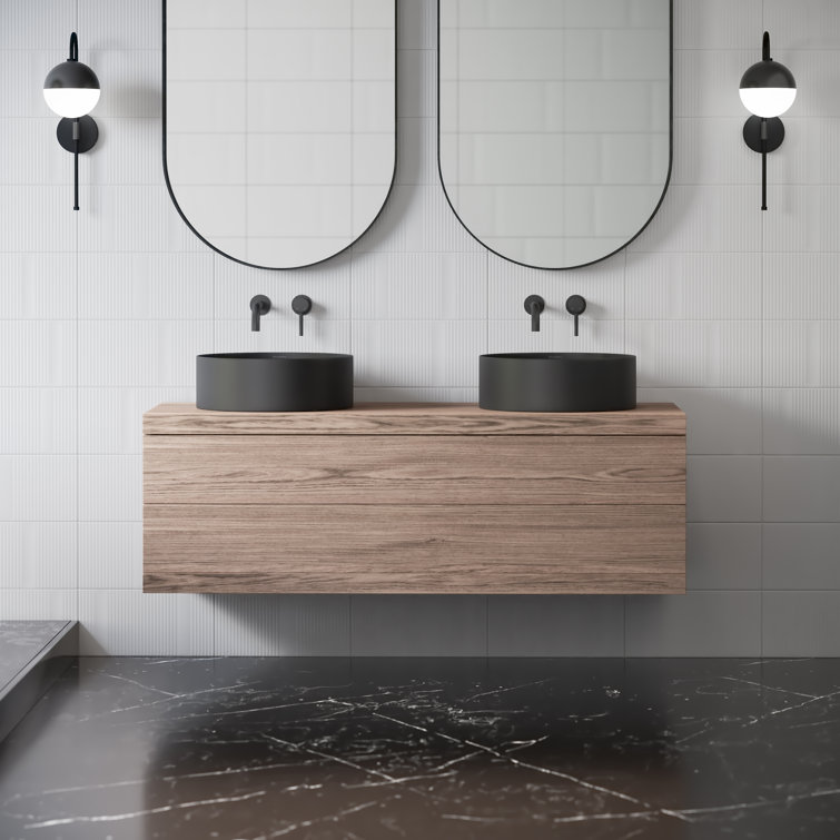 Beau 16.5" Matte Black Round Ceramic Vessel Sink