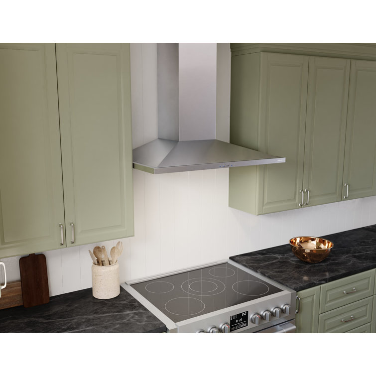 Anzio 30" Stainless Steel Convertible Wall Mount Range Hood with LED