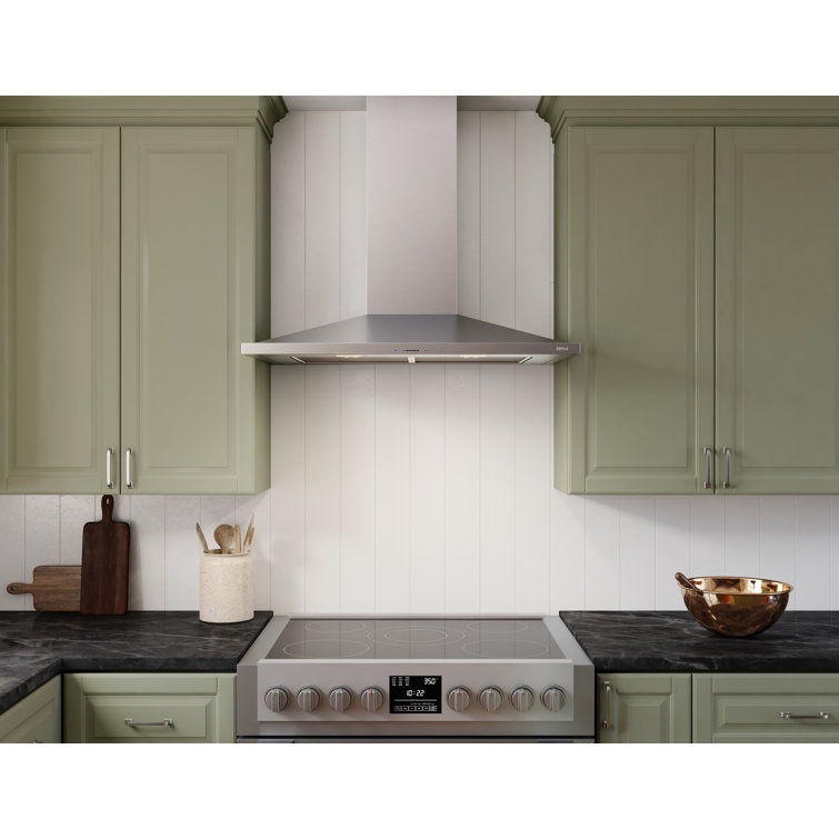 Anzio 30" Stainless Steel Convertible Wall Mount Range Hood with LED