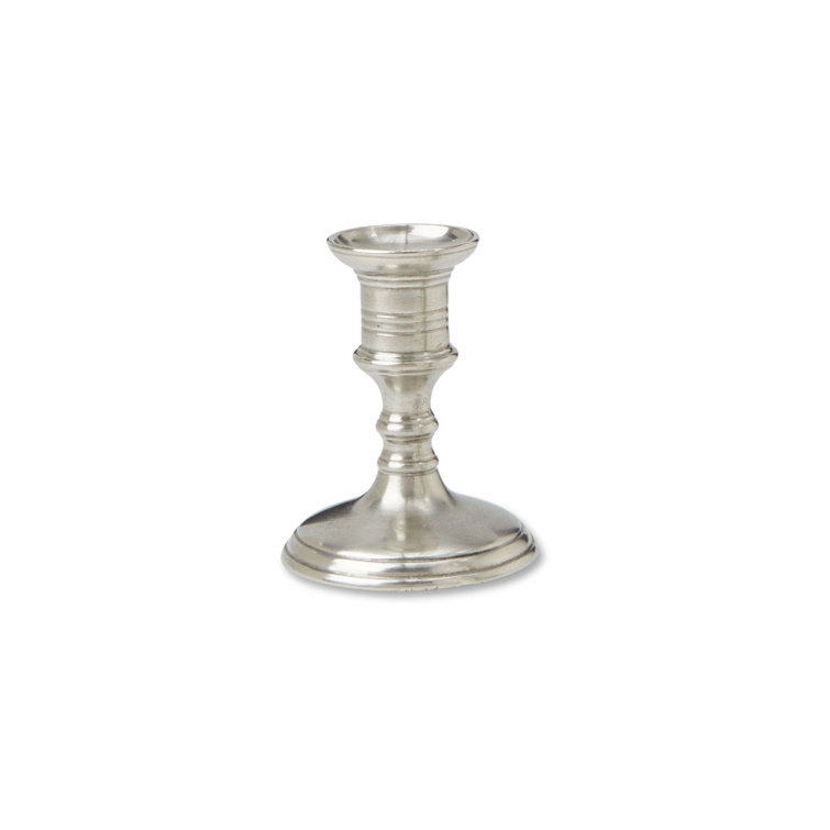 Prato Handmade Pewter Taper Tabletop Candlestick