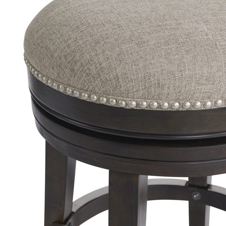 Elegant Dark Brown Swivel Counter Stool, Set of 2