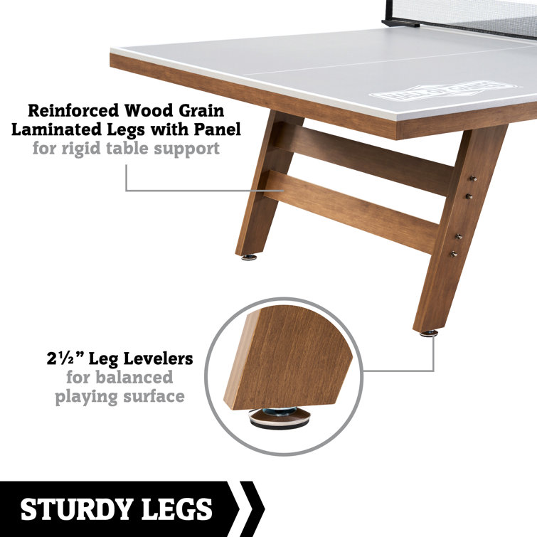 Gray and Brown Regulation Size Indoor Ping Pong Table with Net