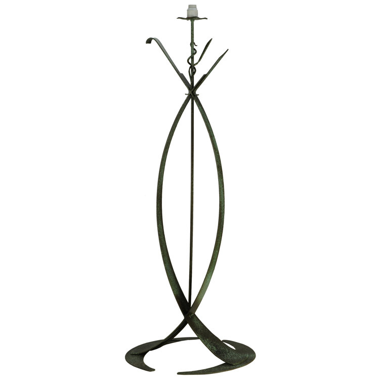 Elegant Blue Stained Glass 62" Torchiere Floor Lamp