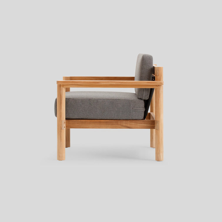 Greystone Sunbrella Cushion Teak Outdoor Lounge Chair