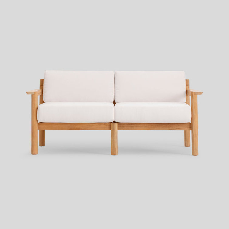 Haven 66'' Teak Outdoor Sofa with Canvas Sunbrella Cushions