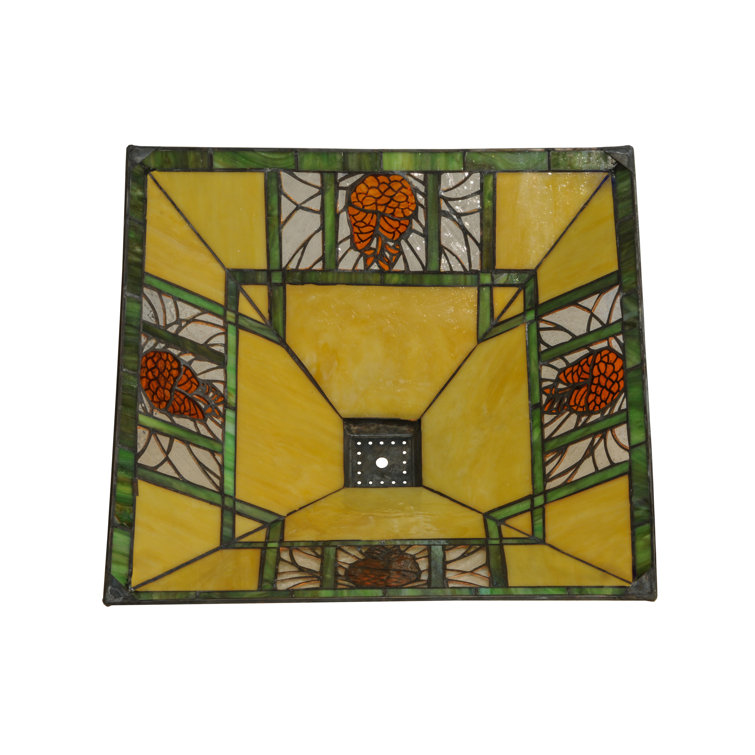 Pinecone Ridge 17" Handcrafted Glass Decorative Shade