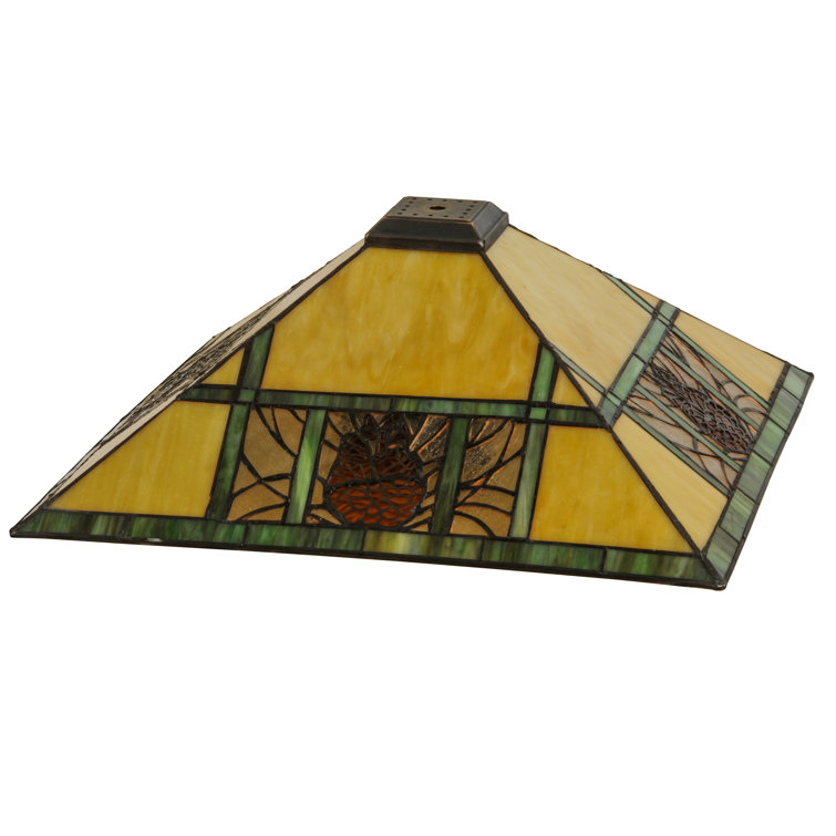Pinecone Ridge 17" Handcrafted Glass Decorative Shade