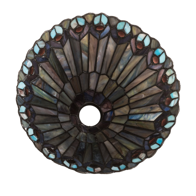12" Multicolor Tiffany Style Glass Lamp Shade