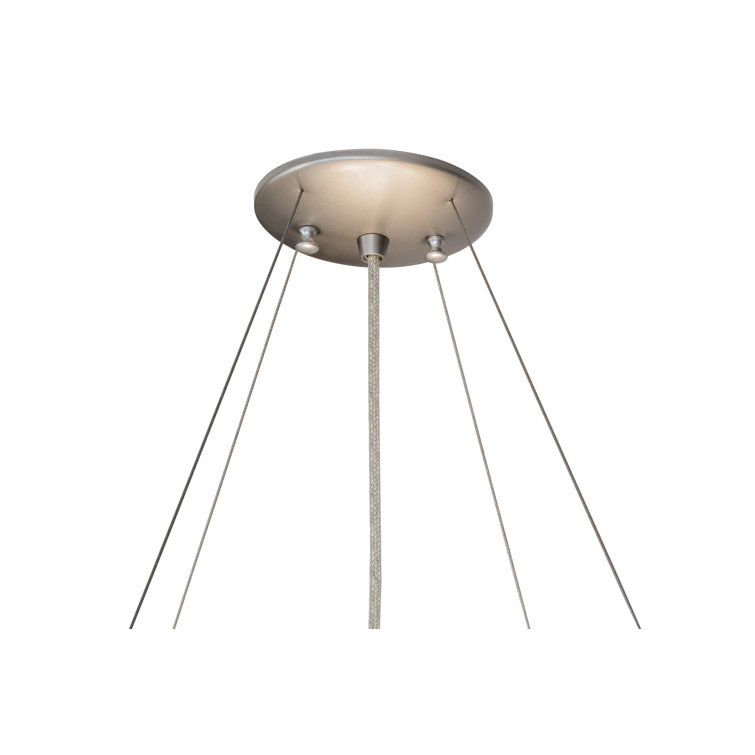 76.5" Brushed Nickel and Glass LED Chandelier