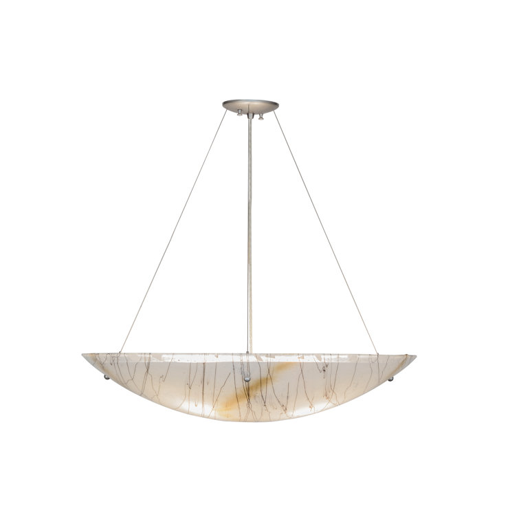 76.5" Brushed Nickel and Glass LED Chandelier