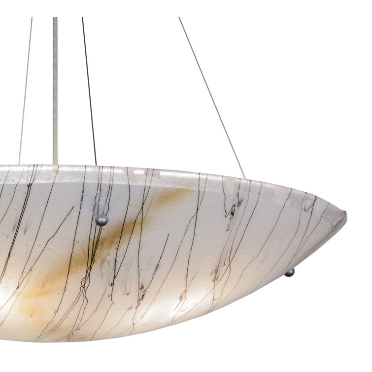 76.5" Brushed Nickel and Glass LED Chandelier