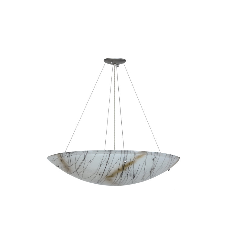 76.5" Brushed Nickel and Glass LED Chandelier