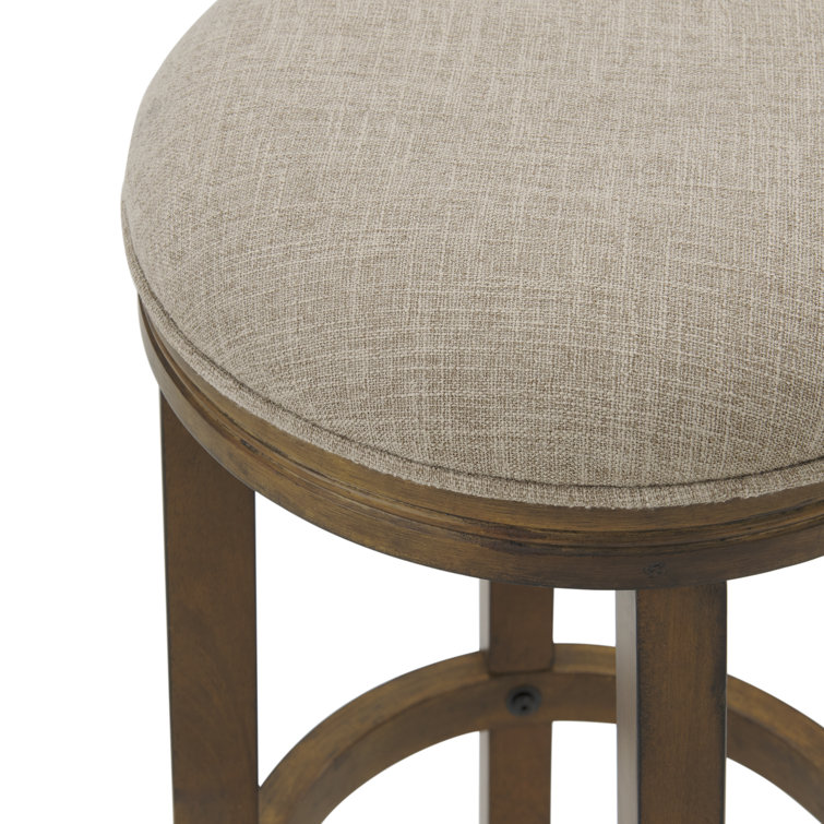 Natick 30" Brown Wood Backless Bar Stool