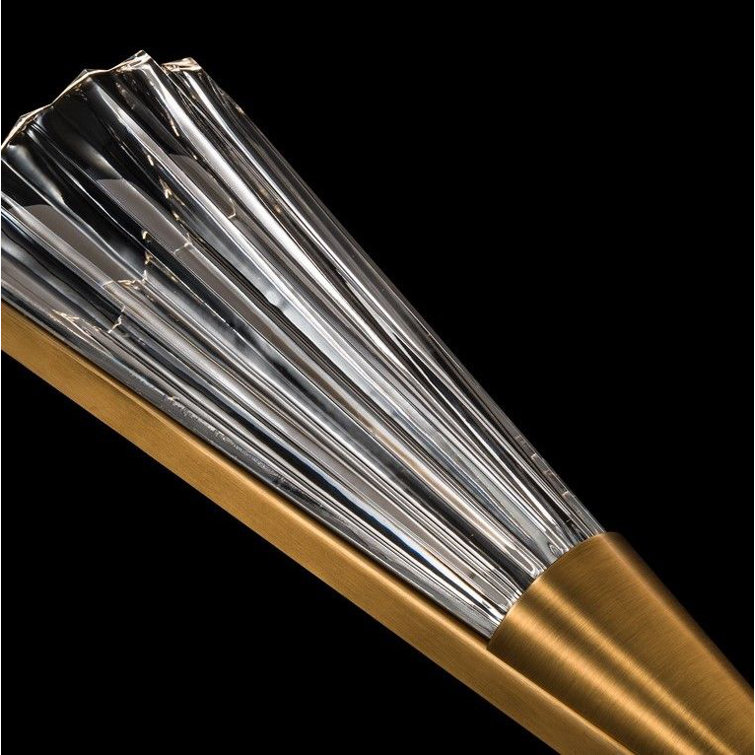 Aged Brass and Crystal LED Wall Sconce