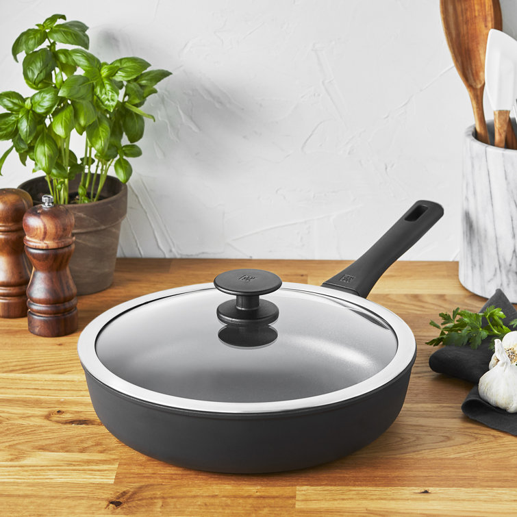 ZWILLING Madura Plus 4-qt Black Aluminum Nonstick Saute Pan with Lid