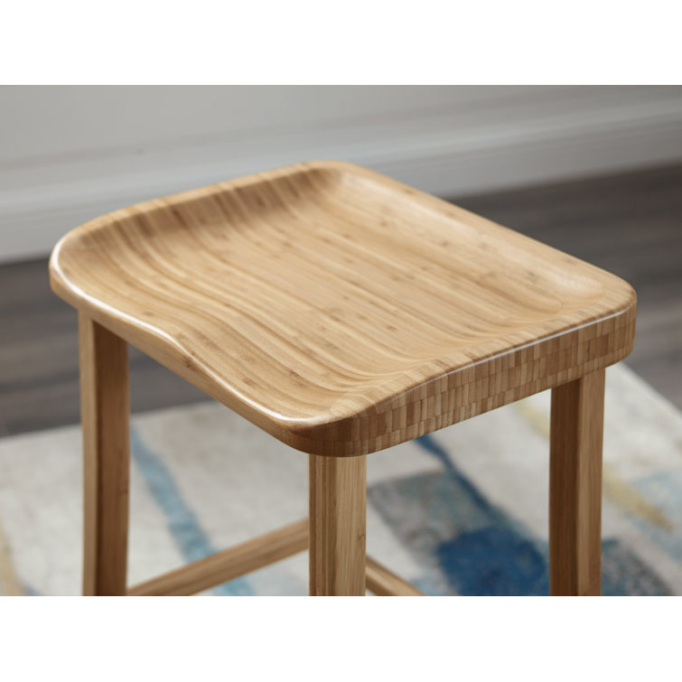 Caramelized Bamboo Saddle Style Counter Stool