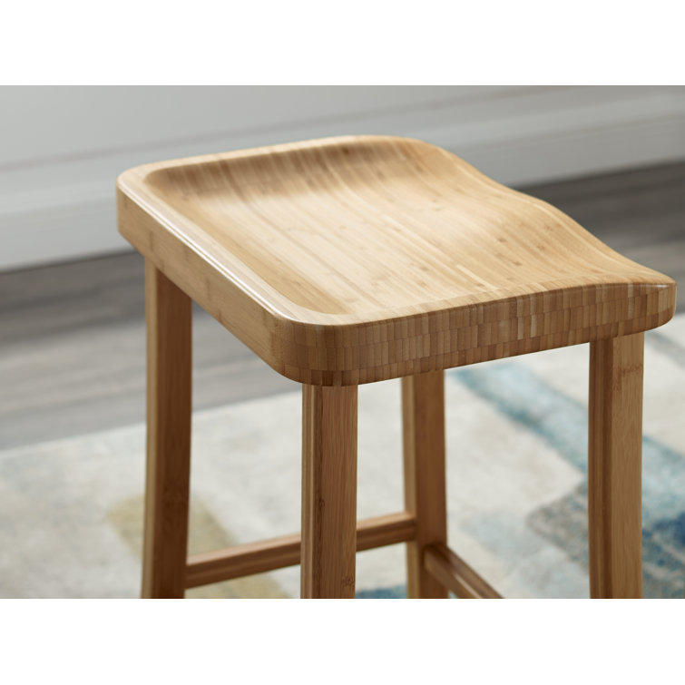 Caramelized Bamboo Saddle Style Counter Stool