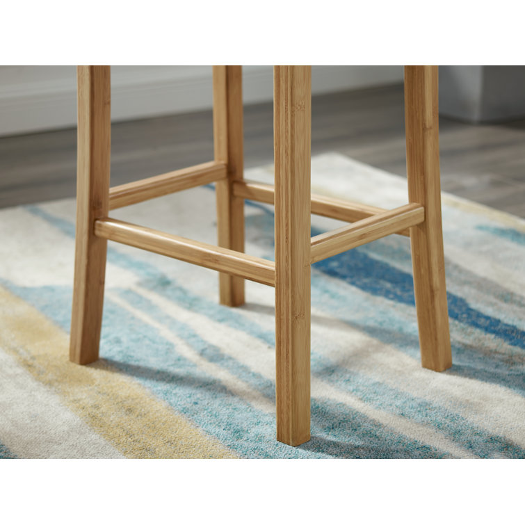 Caramelized Bamboo Saddle Style Counter Stool
