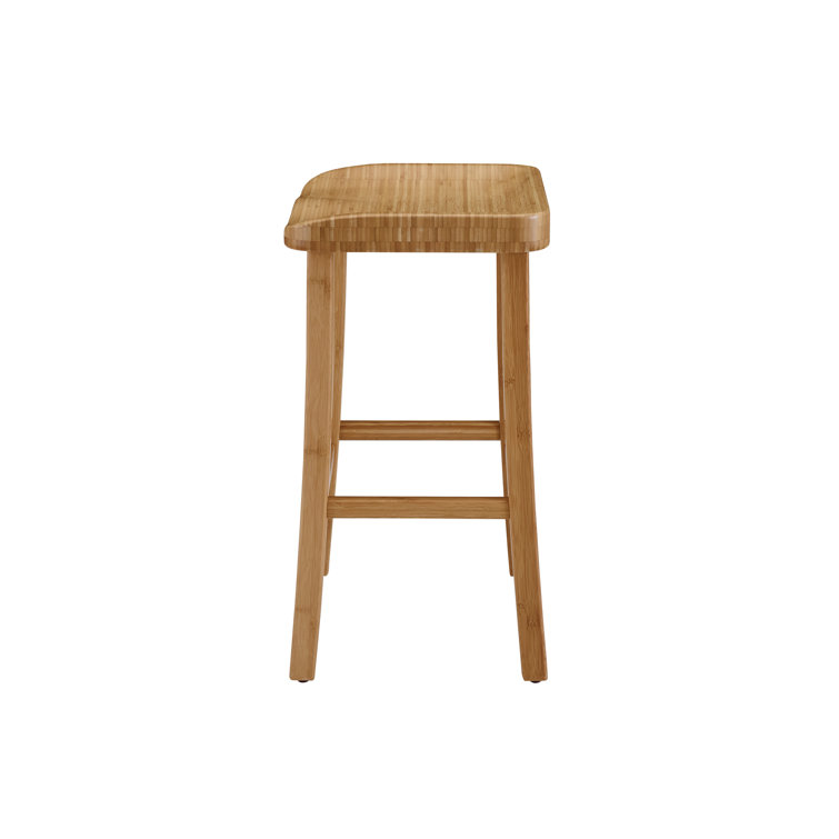 Caramelized Bamboo Saddle Style Counter Stool