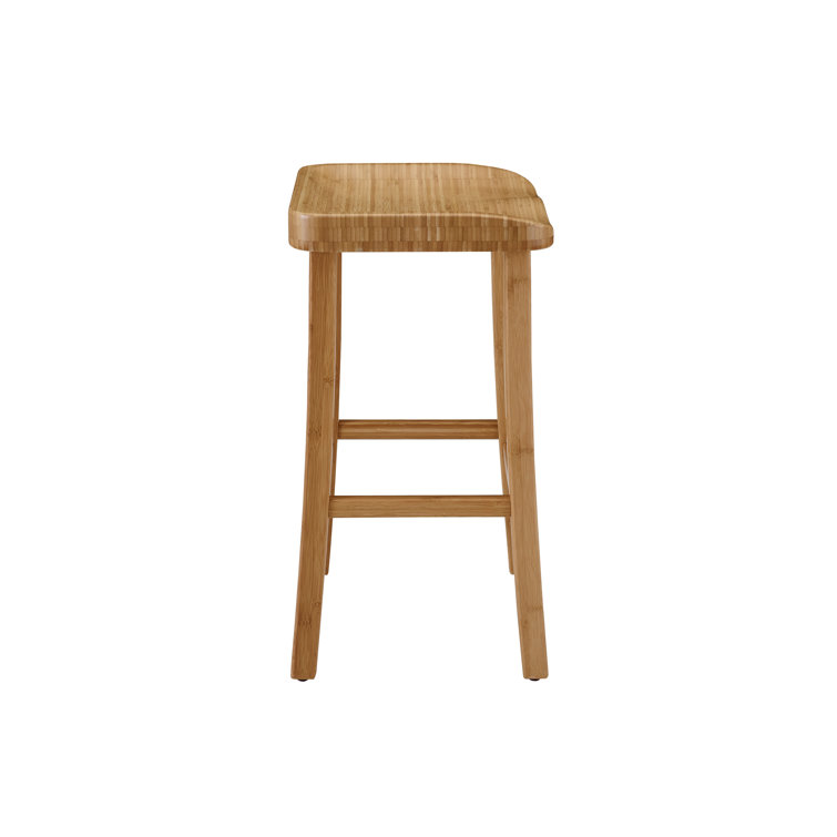 Caramelized Bamboo Saddle Style Counter Stool