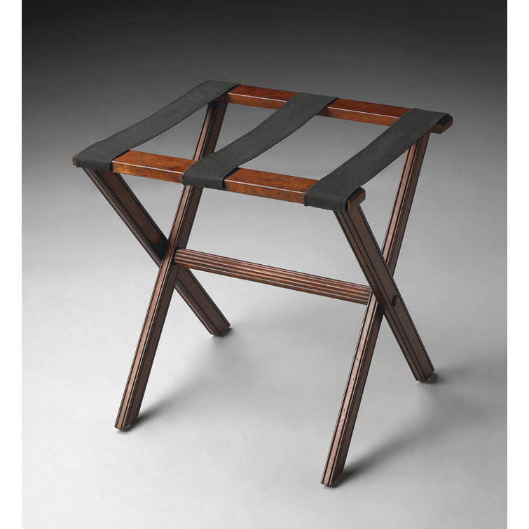 Plantation Cherry Folding Luggage Rack with Cloth Straps