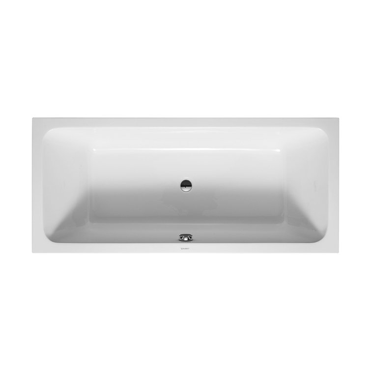 D-Code 71'' White Acrylic Rectangular Drop-In Soaking Bathtub