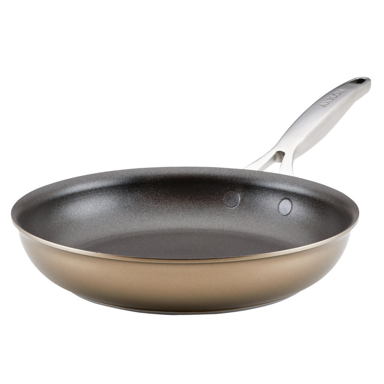 10" Bronze Aluminum Nonstick Fry Pan with Stainless Steel Handle