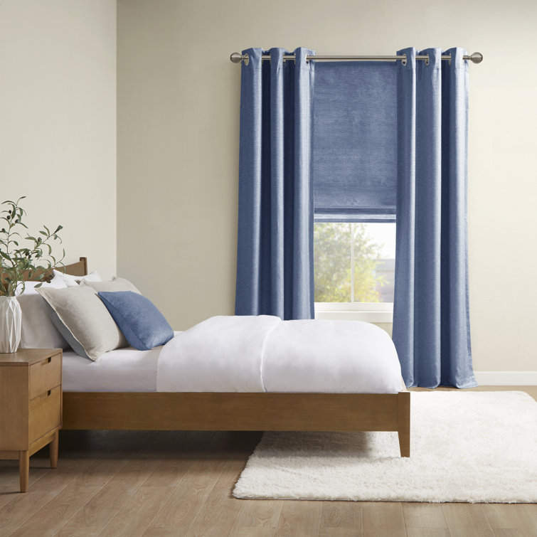 Ivory Faux Silk Cordless Blackout Roman Shade 31" x 64"