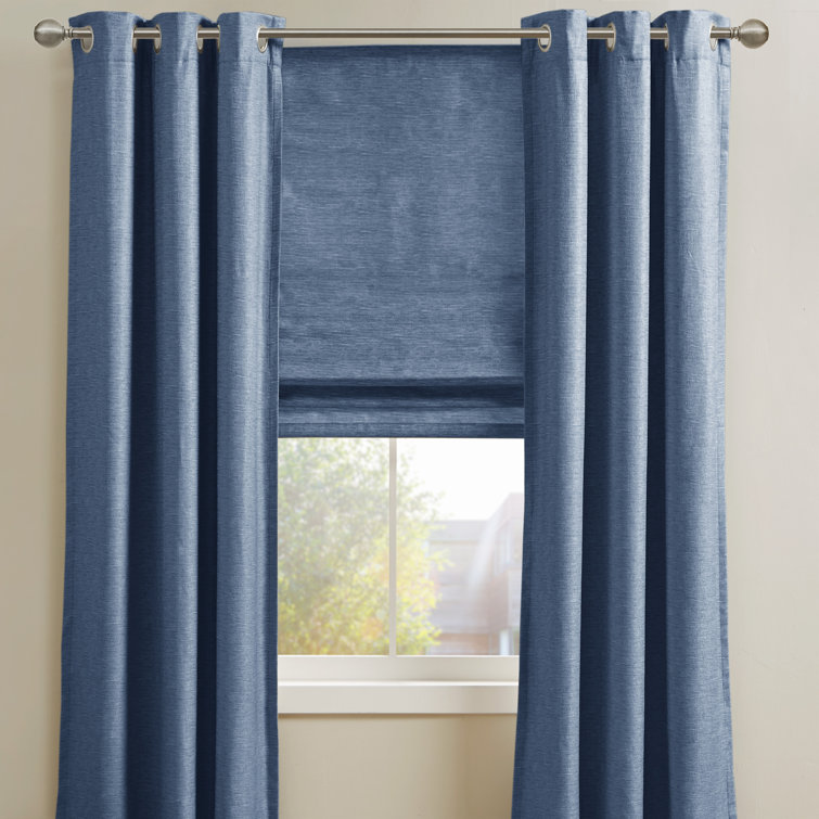 Ivory Faux Silk Cordless Blackout Roman Shade 31" x 64"