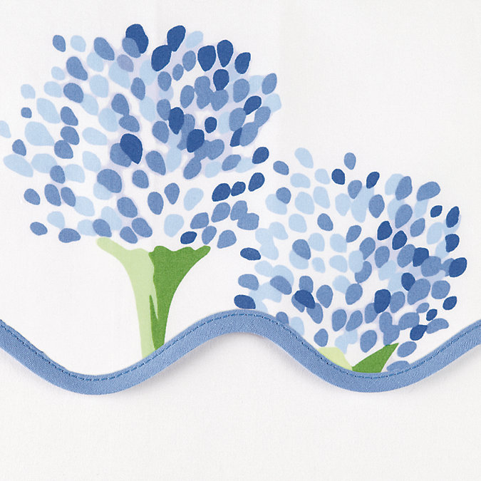 Charlotte Azure Embroidered Cotton-Polyester Standard Sham