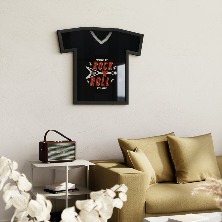 Medium Black Iron T-Shirt Shaped Wall Display Frame