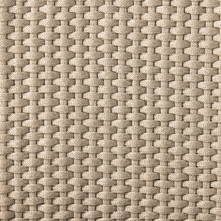 Ivory Rope and Natural Teak Counter Stool