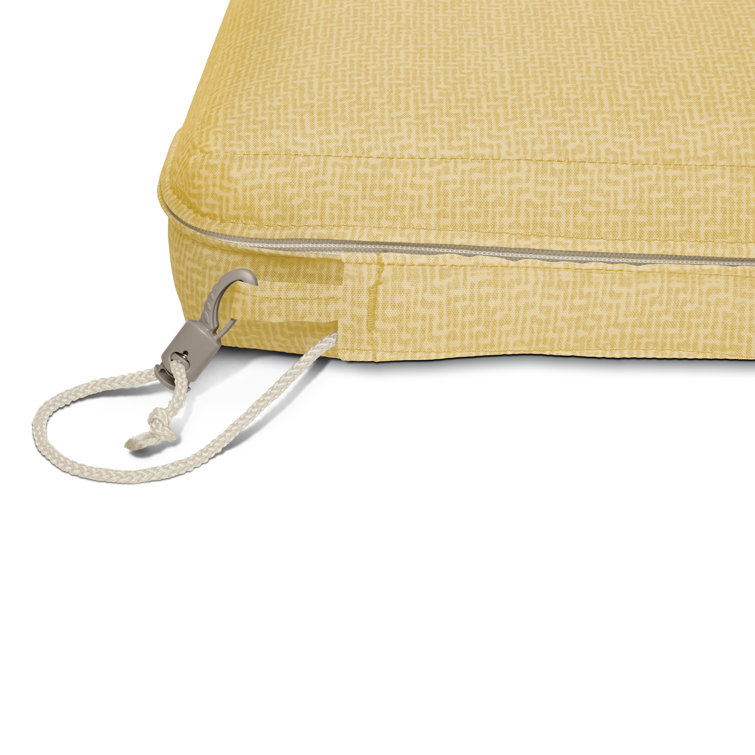 Straw Water-Resistant Foam Outdoor Chaise Lounge Cushion