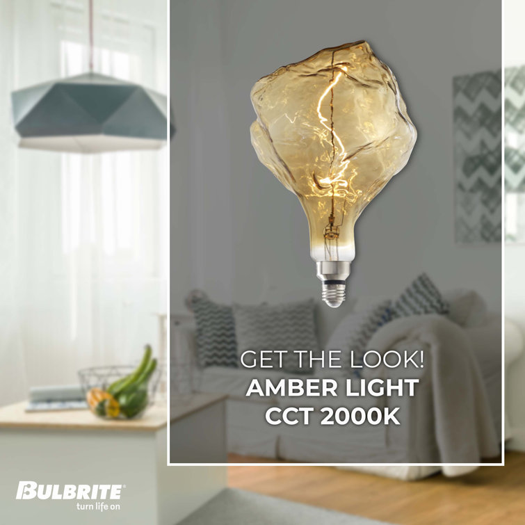 Amber Iceberg Antique Dimmable LED Edison Bulb, 60 Watt Equivalent