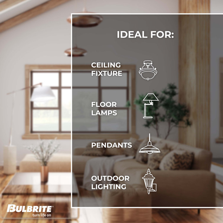 Amber Iceberg Antique Dimmable LED Edison Bulb, 60 Watt Equivalent