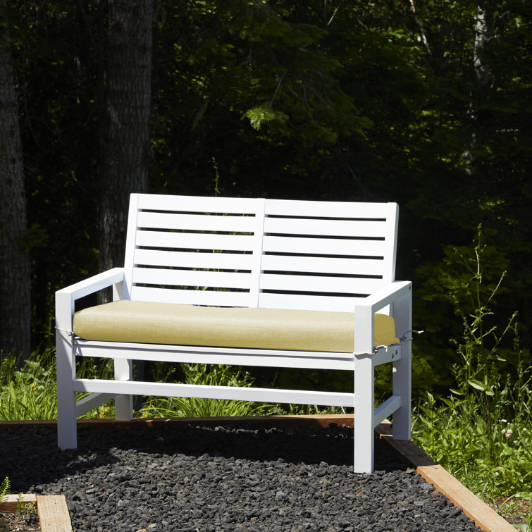 42" x 18" Straw Water-Resistant Outdoor Bench Cushion with Removable Cover