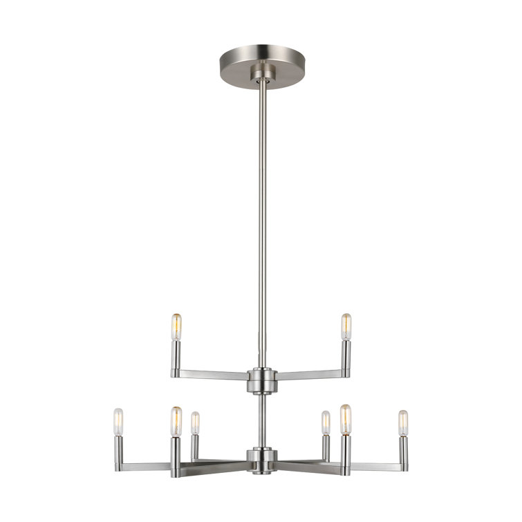 Fullton 9-Light Brushed Nickel Modern Chandelier