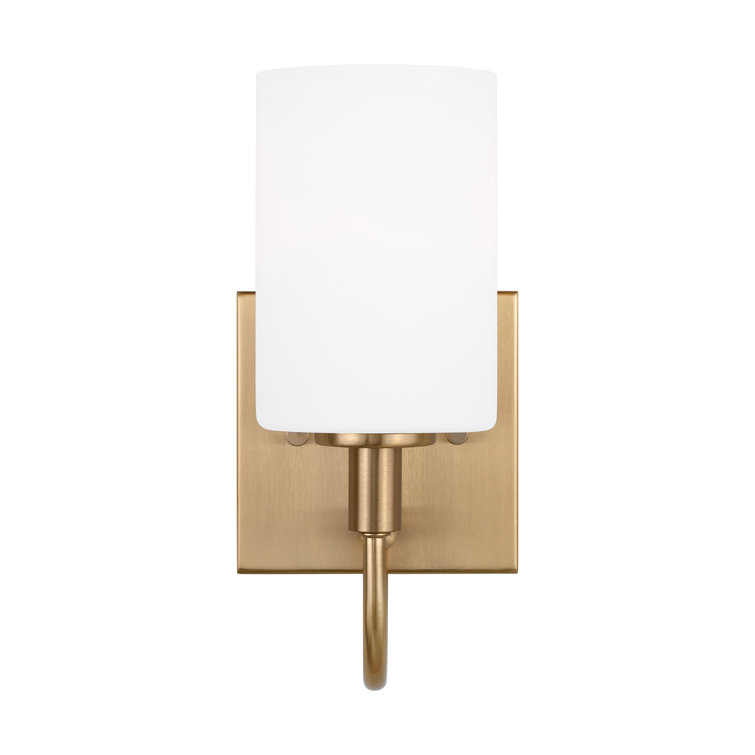 Satin Brass Oak Moore Dimmable 1-Light Bath Sconce