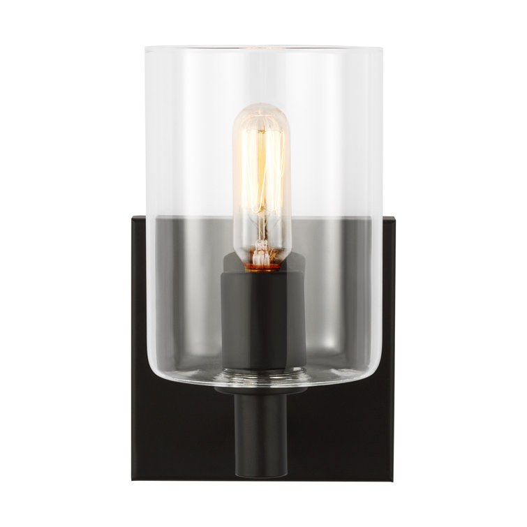 Fullton Midnight Black Cylinder Bath Sconce, 7.75 in