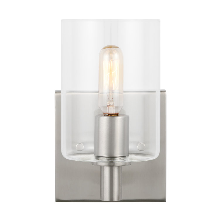 Haines Brushed Nickel Single Light Dimmable Wall Sconce