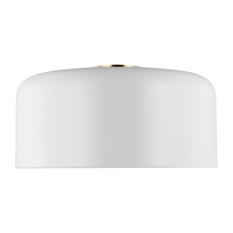 Matte White 15.75" Dome Flush Mount Ceiling Light