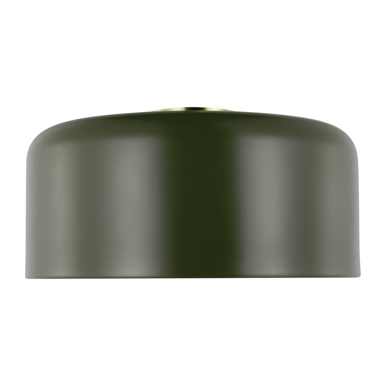 Olive and Brass 15.75" Flush Mount Ceiling Light
