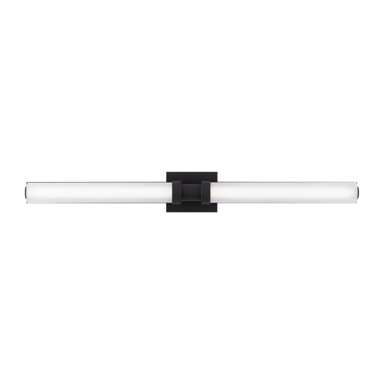 Midnight Black Dimmable LED Vanity Light with Frosted Diffuser